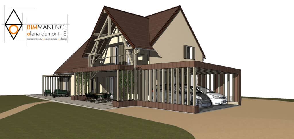 Olena Dumont Architecte Architecture Design Conception 3D Bim modeling Permis de construire 71
